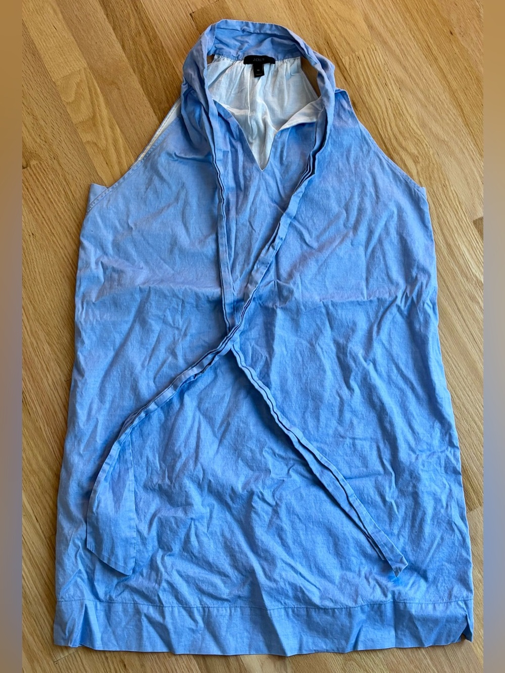 J. Crew Light Blue Sleeveless Midi Dress